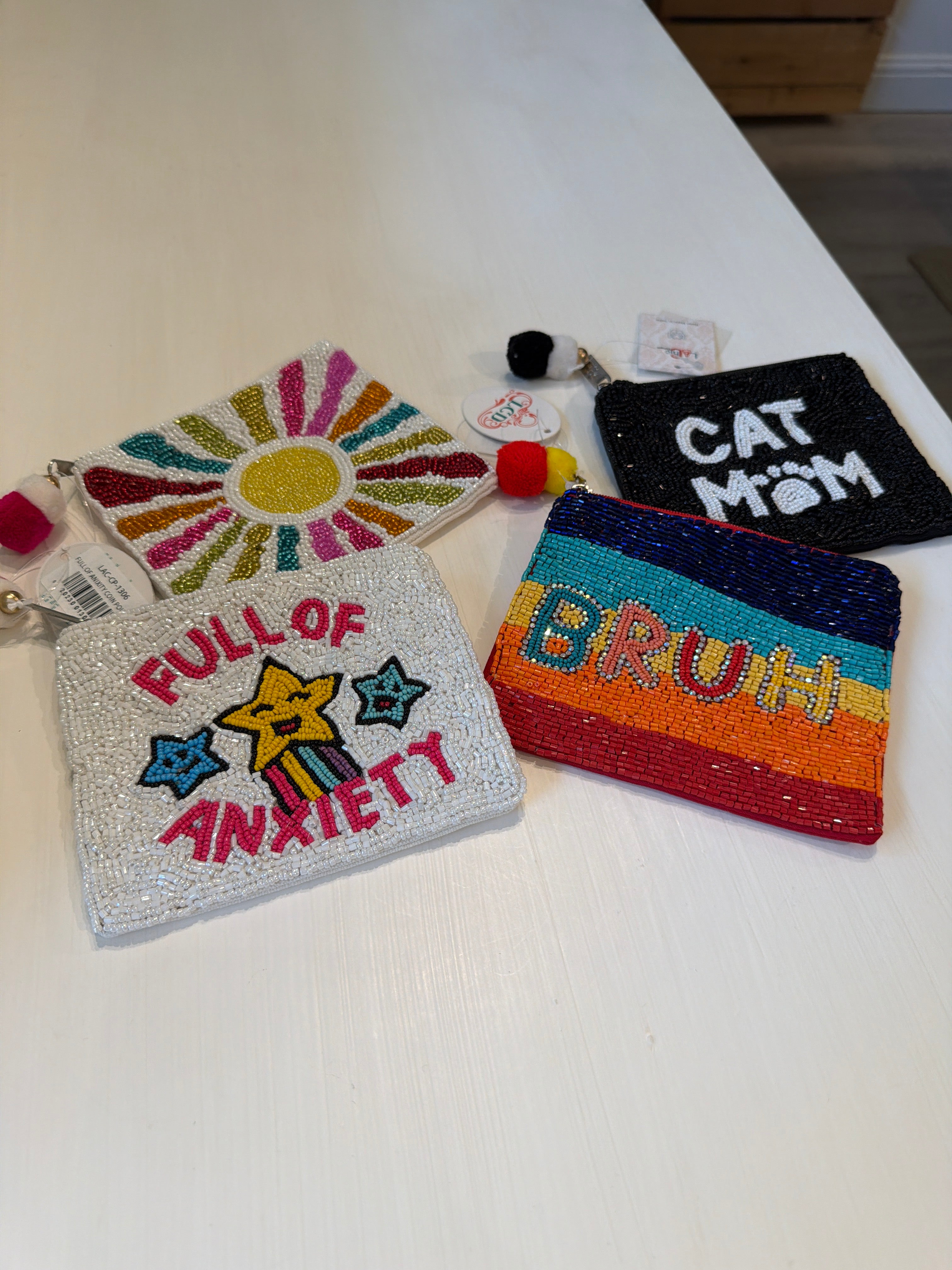 Beaded coin purses