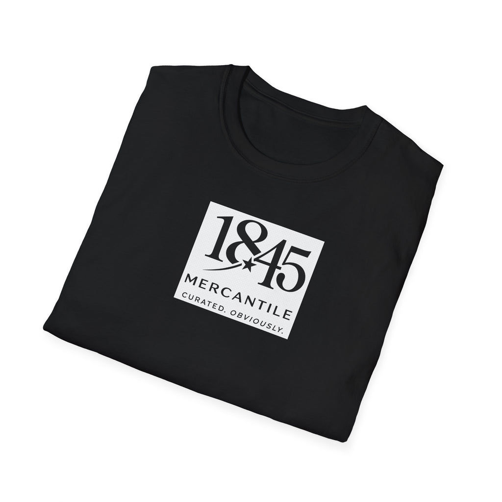 1845 Mercantile Logo T-Shirt — Frisco TX Rail District Minimalist Tee