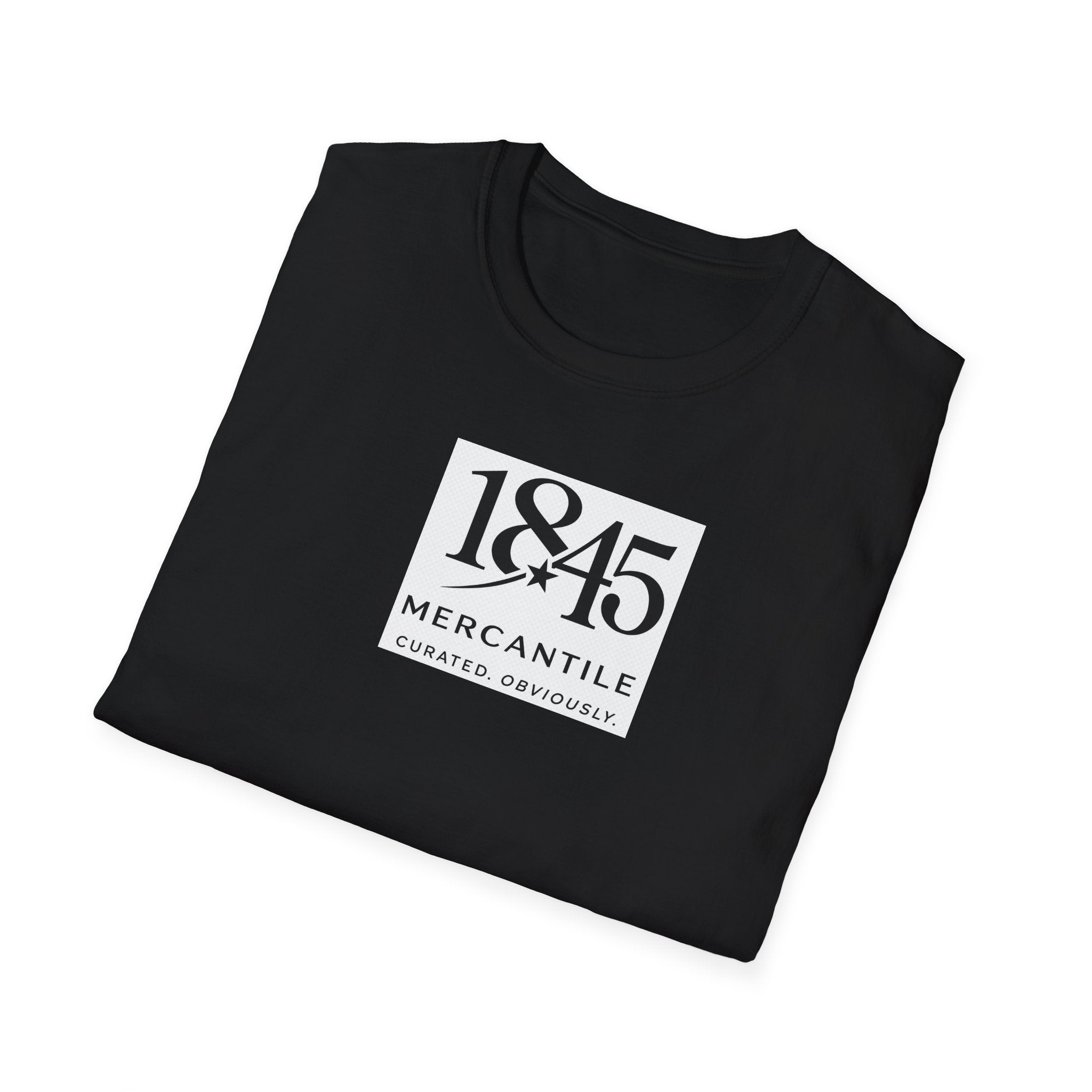 1845 Mercantile Logo T-Shirt — Frisco TX Rail District Minimalist Tee