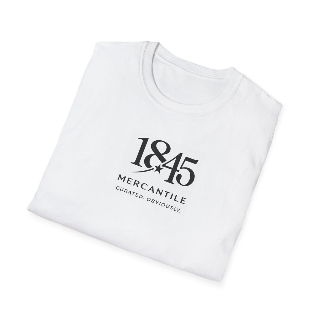 1845 Mercantile Logo T-Shirt — Frisco TX Rail District Minimalist Tee