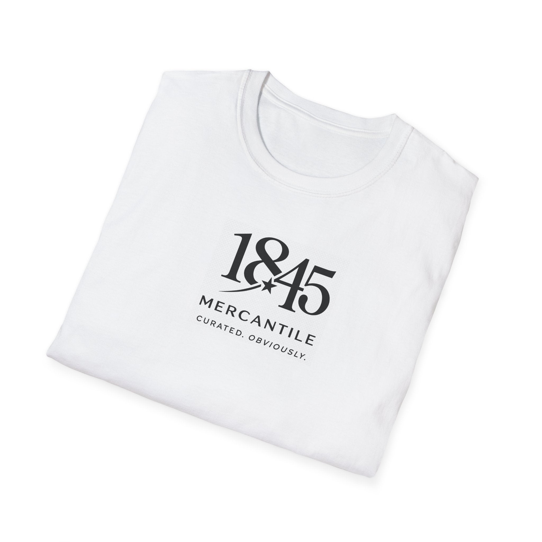 1845 Mercantile Logo T-Shirt — Frisco TX Rail District Minimalist Tee