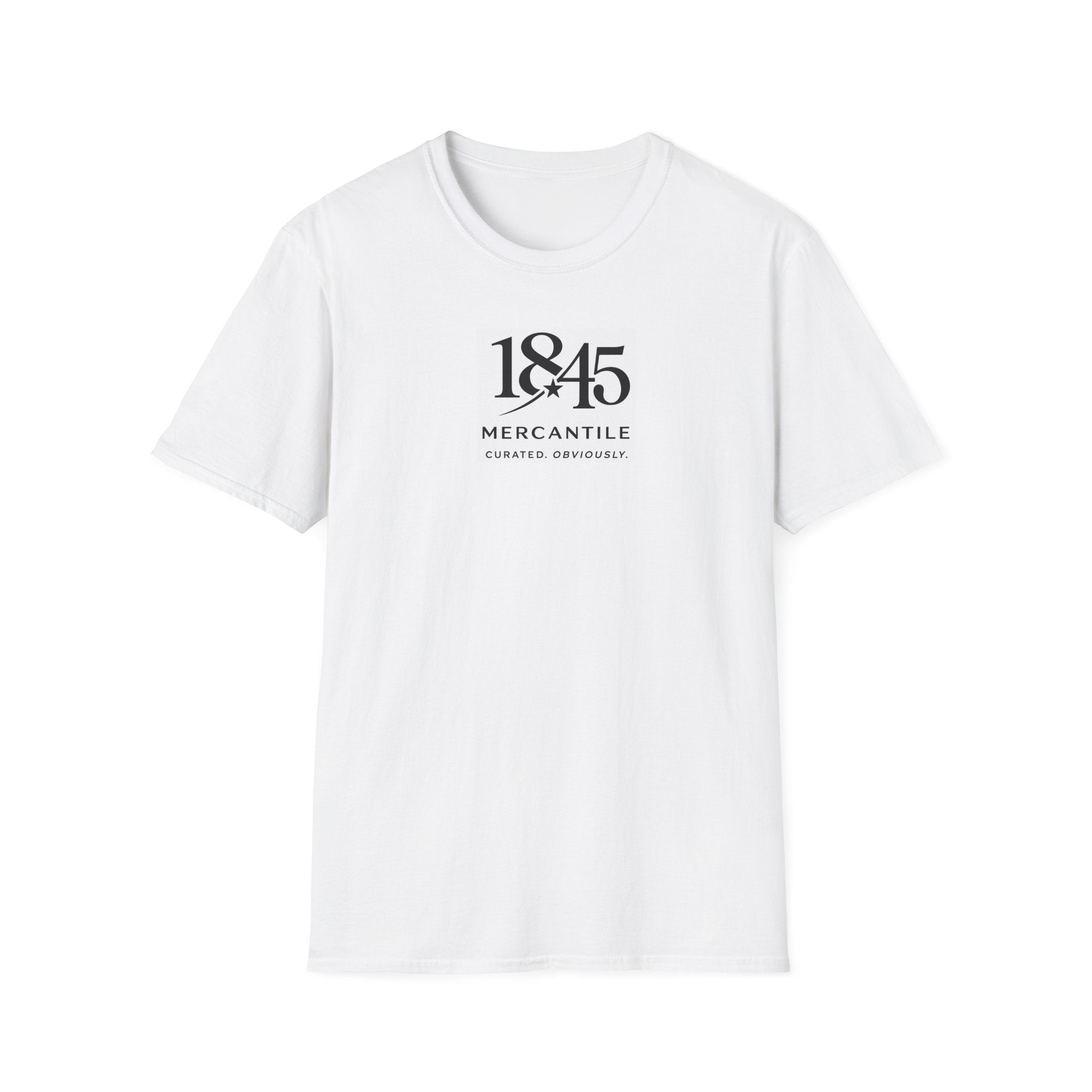 1845 Mercantile Logo T-Shirt — Frisco TX Rail District Minimalist Tee