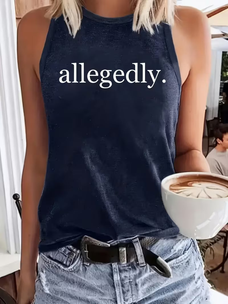Allegedly Printed Blue Tank