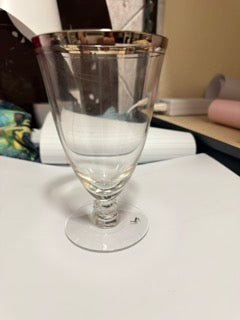 Tiffin Brookmar Platinum Trim Stemmed Glass