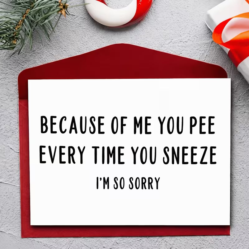 Card Because of me, you pee