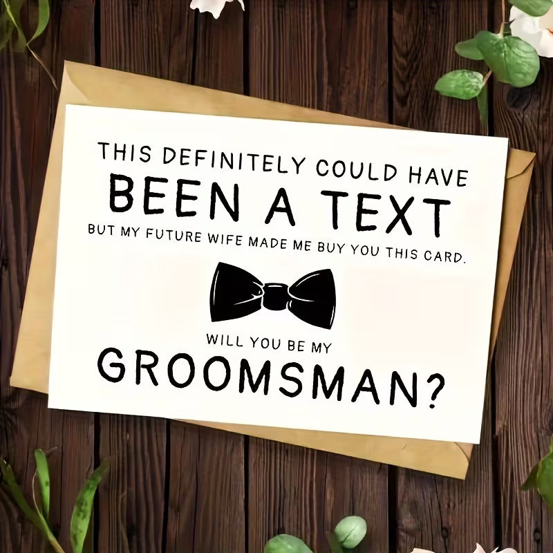 Card Will You Be My Best Man? Funny Wedding Proposal Card