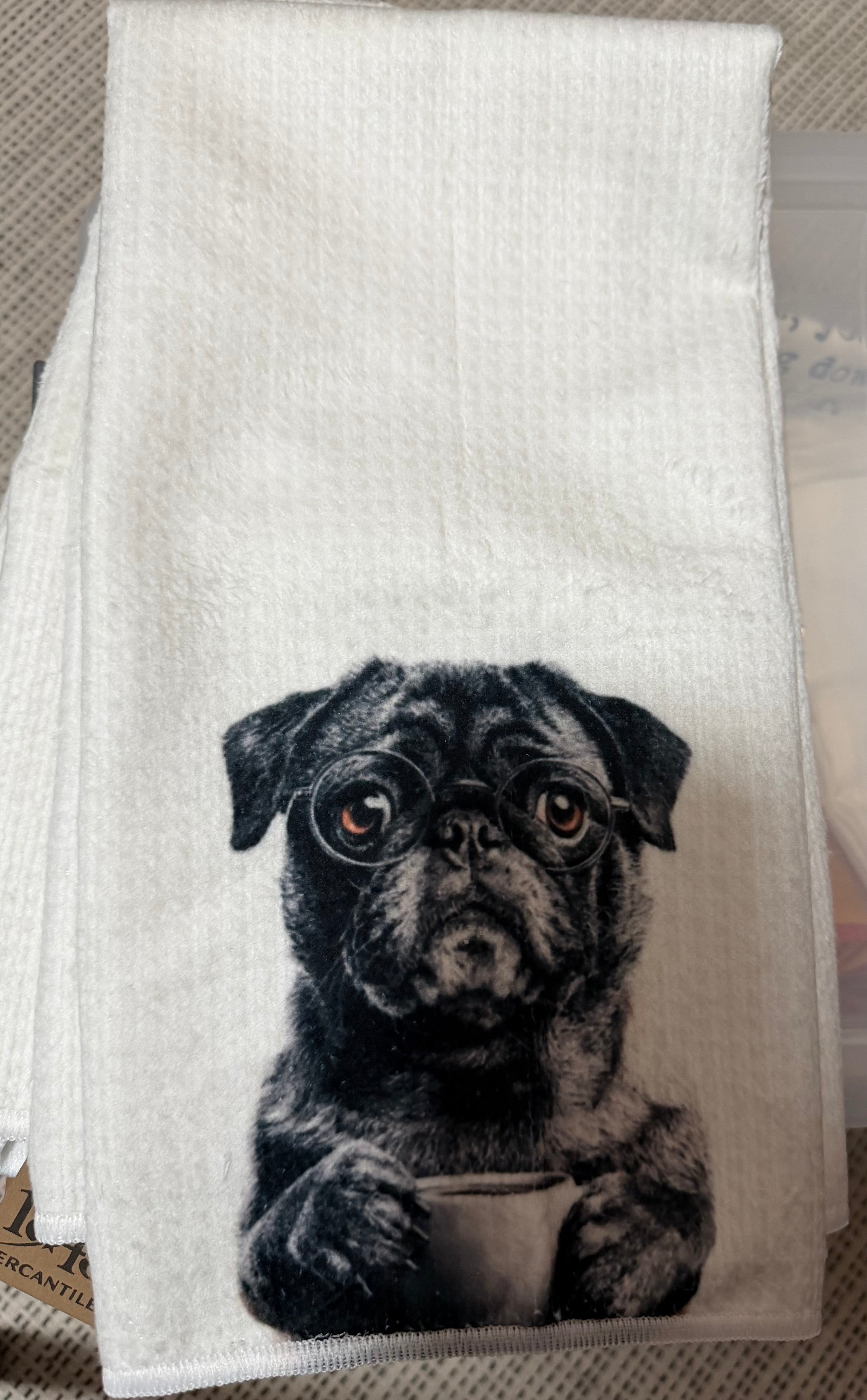 Pug Dish Towel
