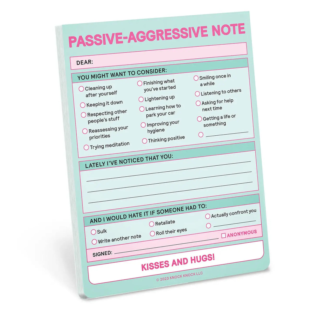 Passive Agressive Note Pad