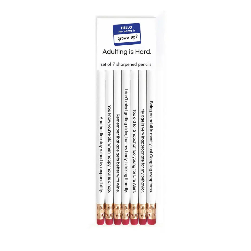 Quotable Pencil Set Adulting is Hard