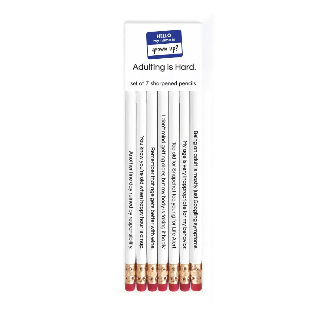 Quotable Pencil Set Adulting is Hard