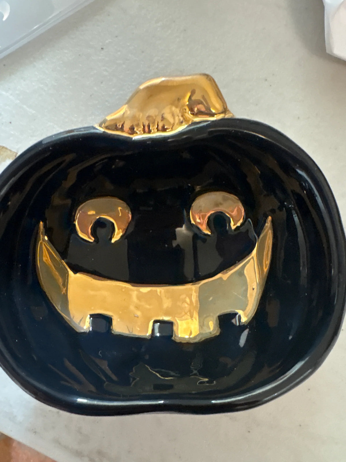 Black and Gold Pumpkin Bowl M