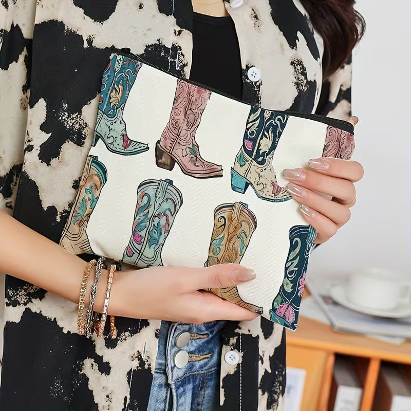 Cosmetic Travel Bag - Cowboy Boots